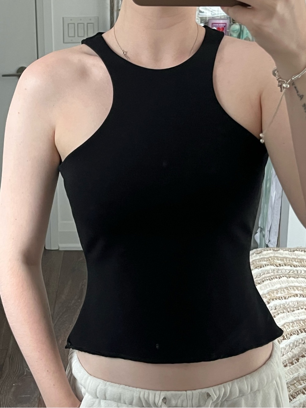 Zara Black High-Neck Racerback Tank - Picture 2 of 7